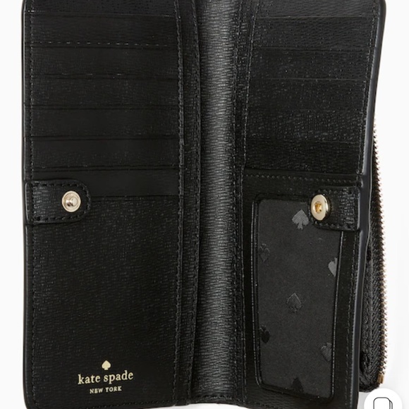 Kate Spade Darcy Large Slim Bifold Wallet 
Black - Picture 4 of 16